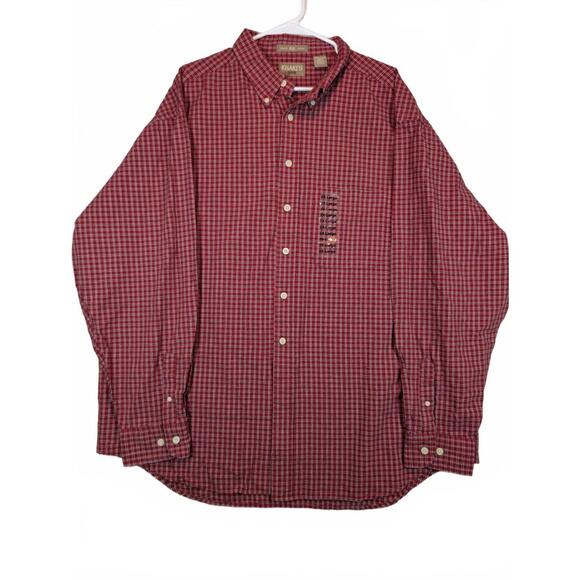 Khakis Other - Arrow Khakis Oxford Plaid Button Down Shirt Red Check Mens 2XL Big Tall